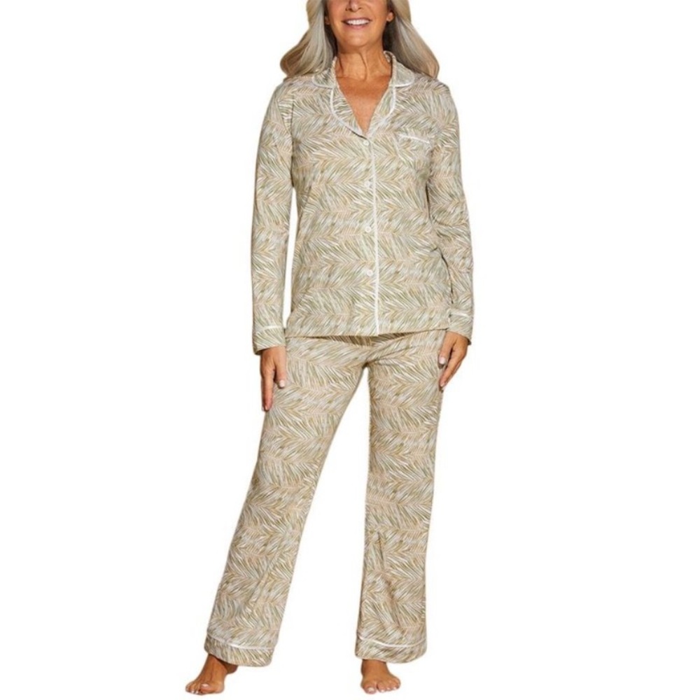 Cosabella 2pc Bella Top & Pant Pajama Set Tropical Palm